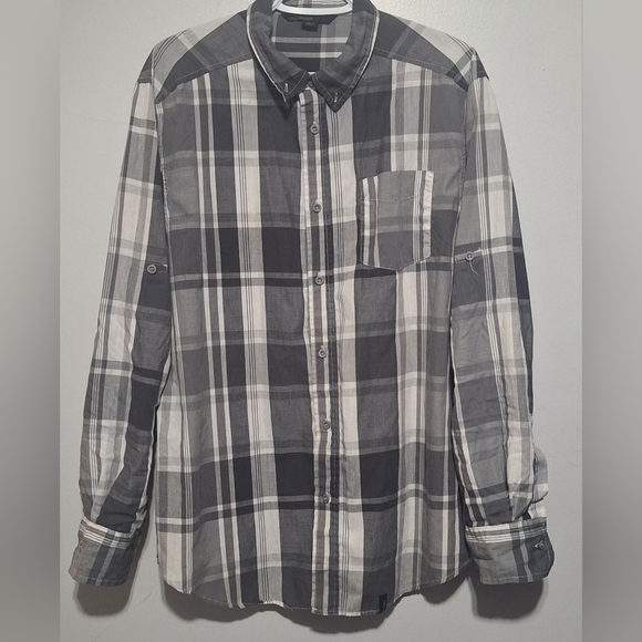 Lrg Men's Gray Plaid Shirt - Picture 1 of 2